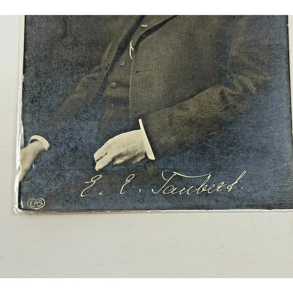 Vintage German Real Photo Postcard Ernst Eduard Taubert Portrait Pre-WWI